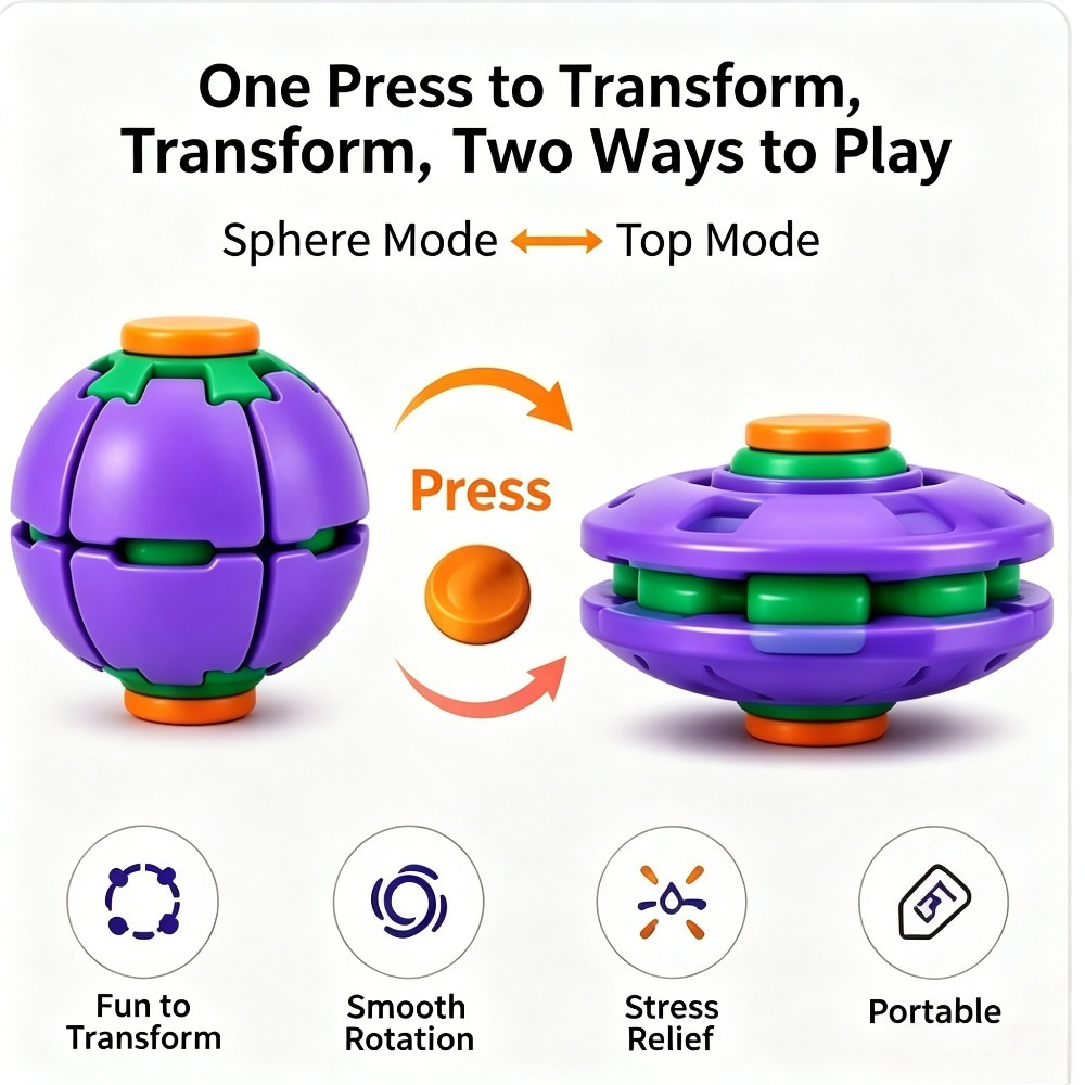 Transforming Fidget Spinner Ba - Novelty Gifts recension och pris
