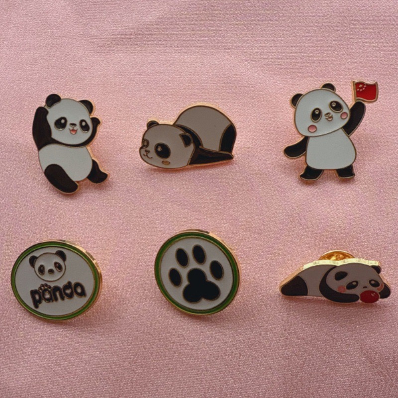 6pcs Cartoon China Panda Badge - Party Supplies recension och pris