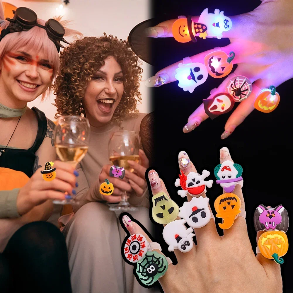 Halloween Luminous Rings Creat - Glow In The Dark Party Glasses recension och pris