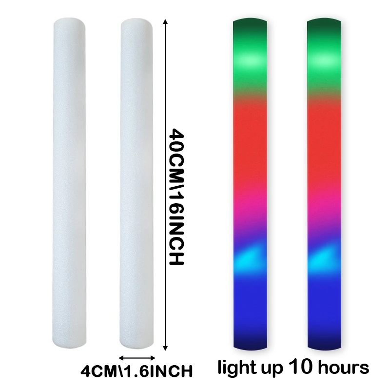 30/50 Pcs Led Foam Bar Glow In - Flashing Led Foam Sticks Party recension och pris