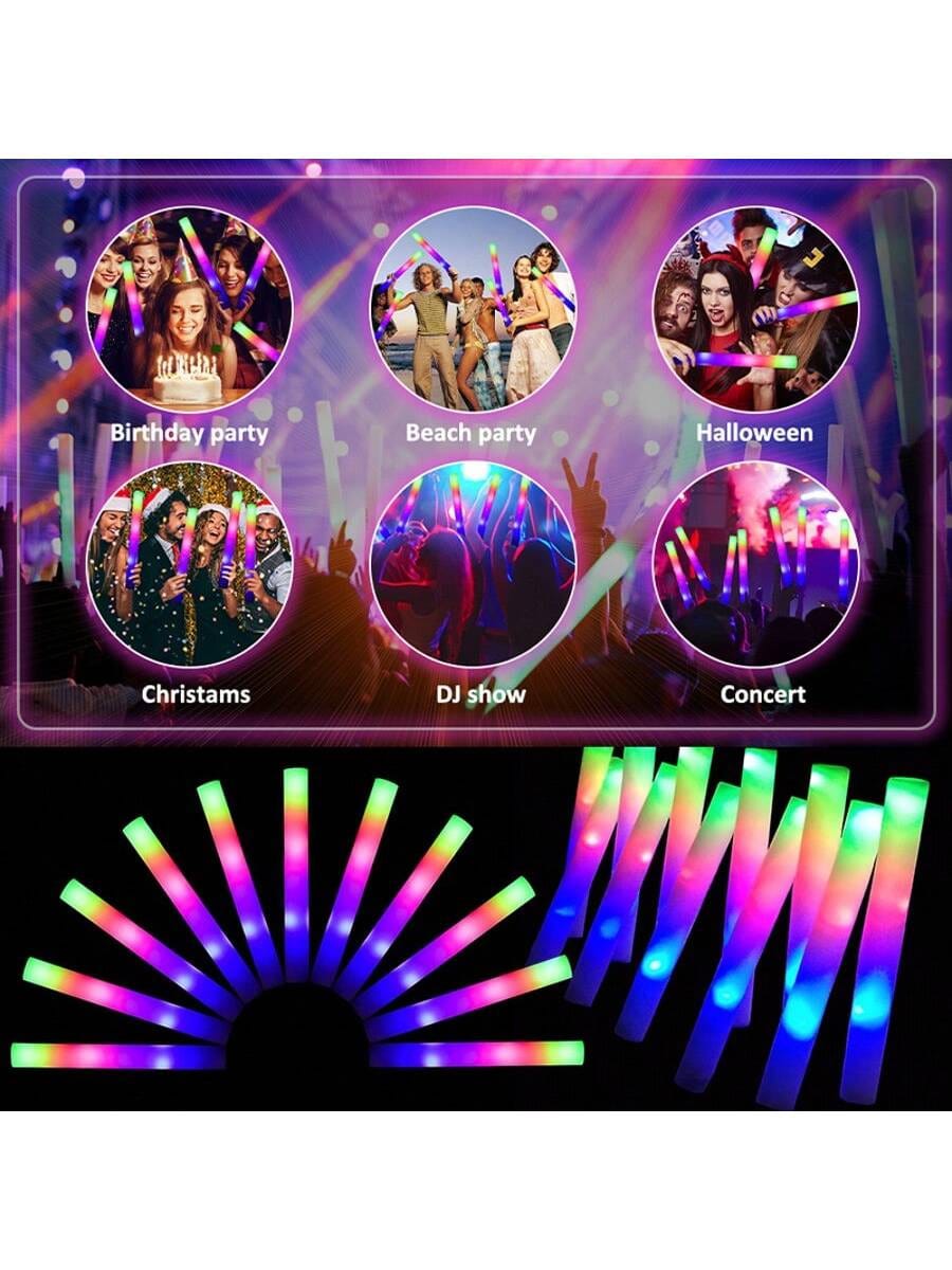 Foam Glow Sticks Vibrant Elect - Flashing Led Foam Sticks Party recension och pris