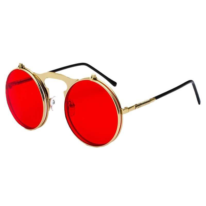 Retro Steampunk Red Round Sung - Glow In The Dark Party Glasses recension och pris