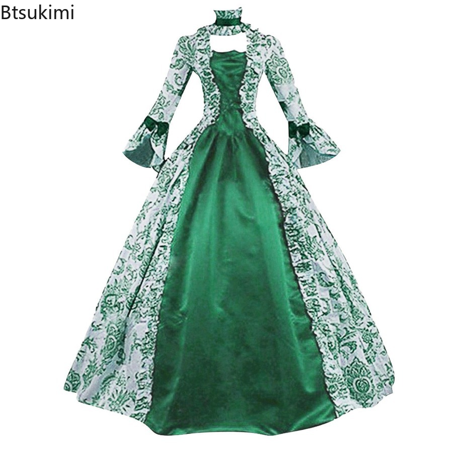 New Medieval Flare Sleeve Dres - Medieval Renaissance Dress Women recension och pris