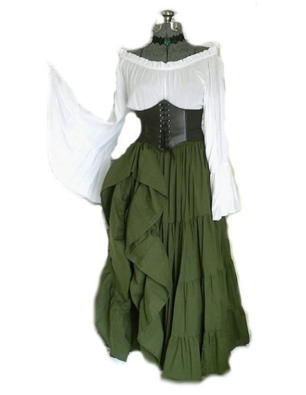 High Waist Long Sleeve Dress C - Costumes recension och pris