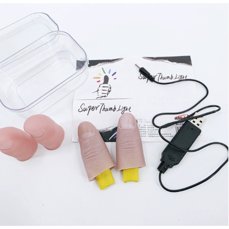 7 Color Light-Pair Set Chargin - Thumb Tip Magic Trick Set recension och pris