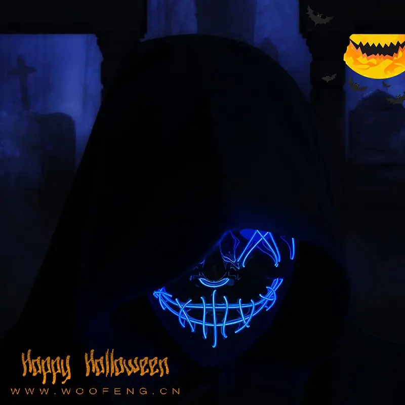 Hot Sale Halloween Glowing Sca - Led Purge Mask Halloween recension och pris