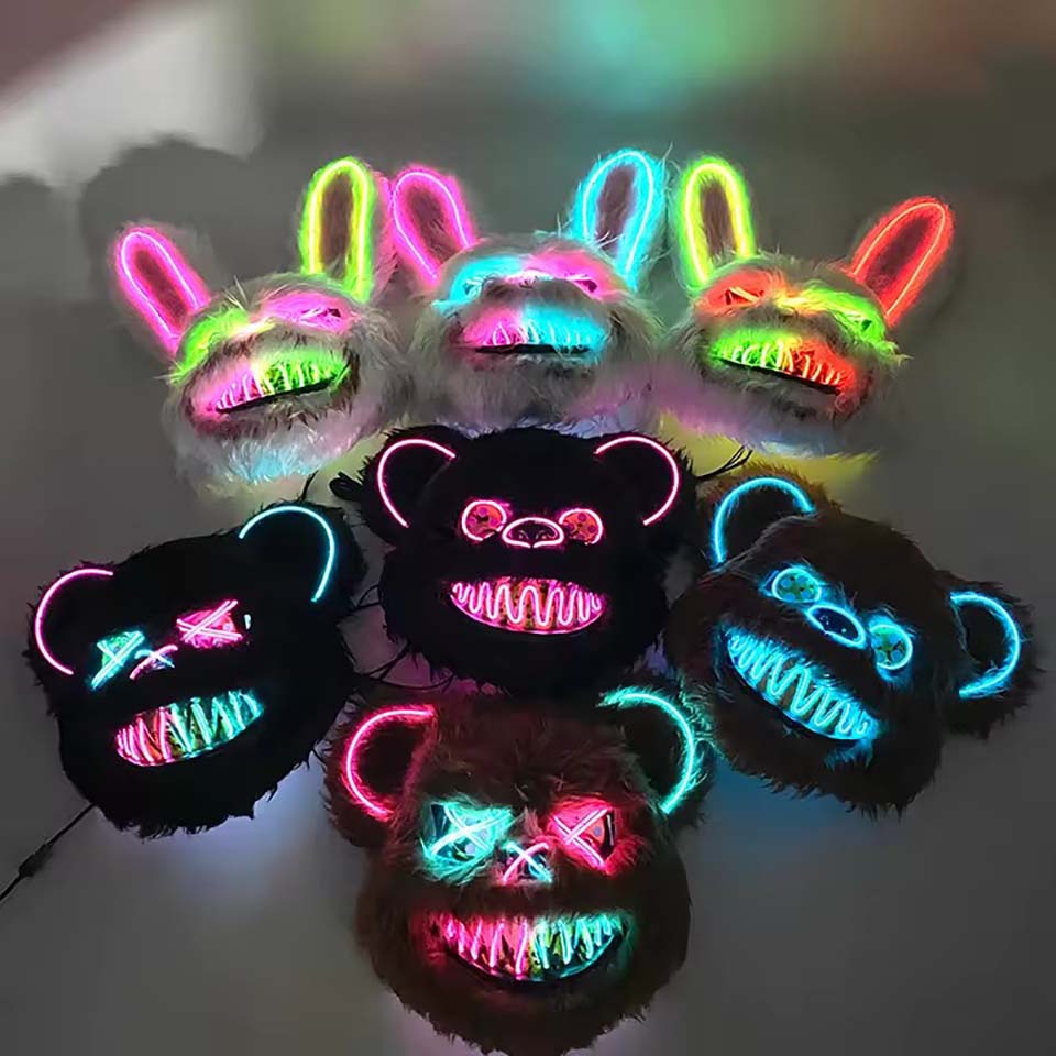 LED Bloody Rabbit Mask Glowing - Led Purge Mask Halloween recension och pris