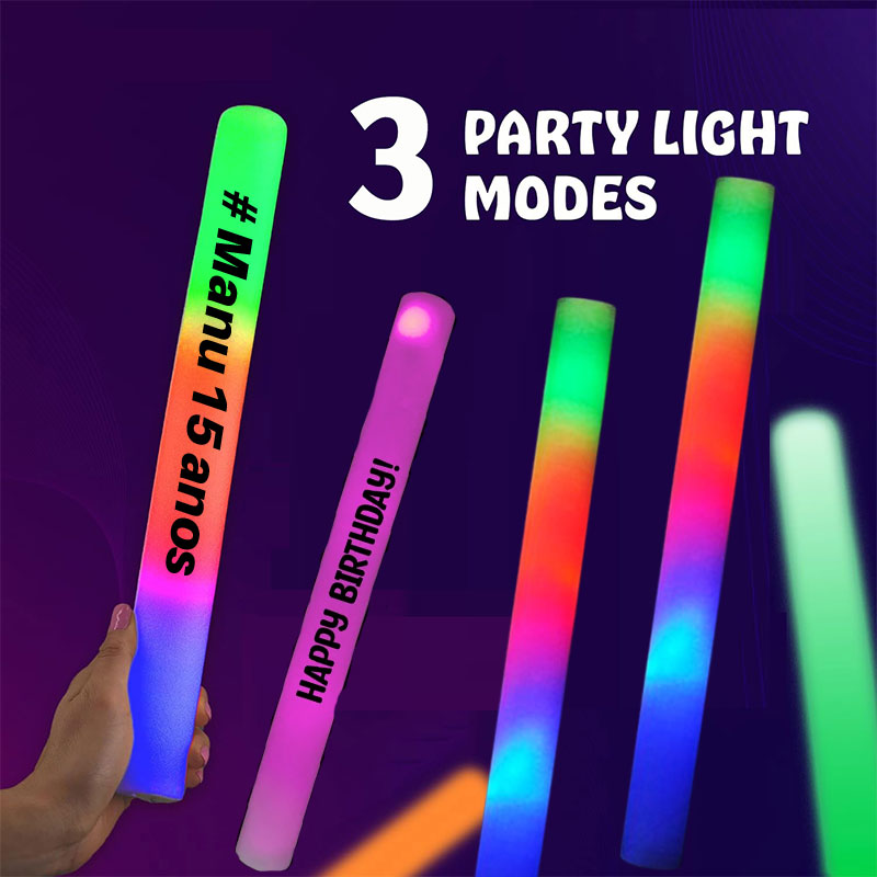 30 LED luminous foam sticks pe - Flashing Led Foam Sticks Party recension och pris
