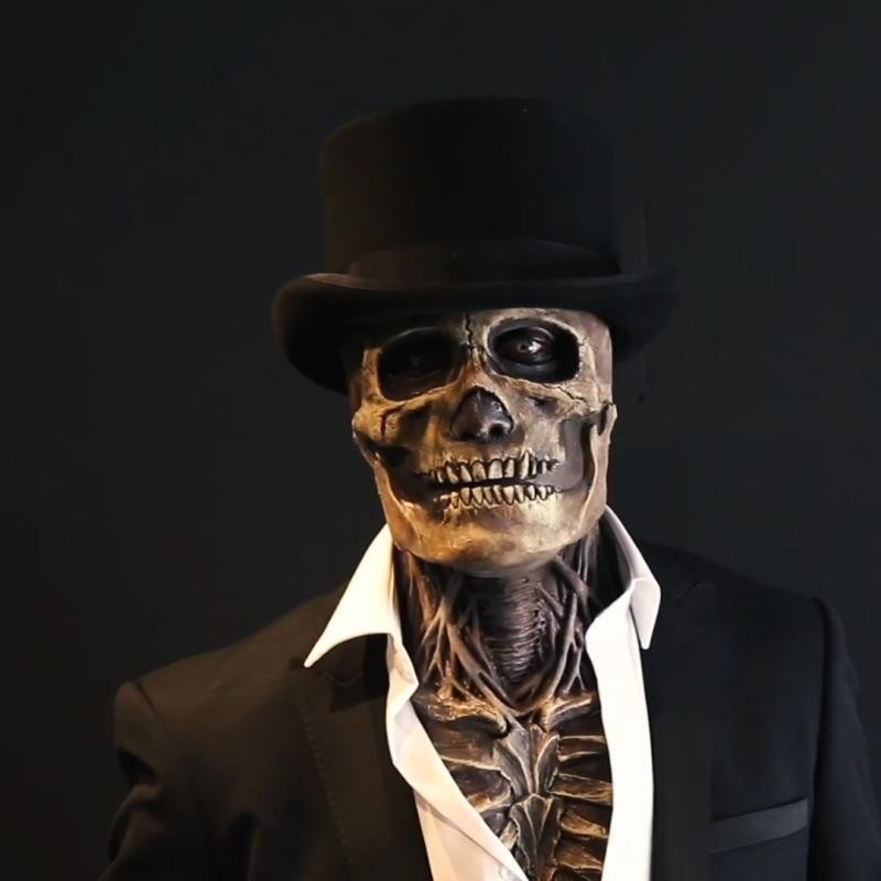 Creepy Brains Skeleton Mask Sk - Led Purge Mask Halloween recension och pris