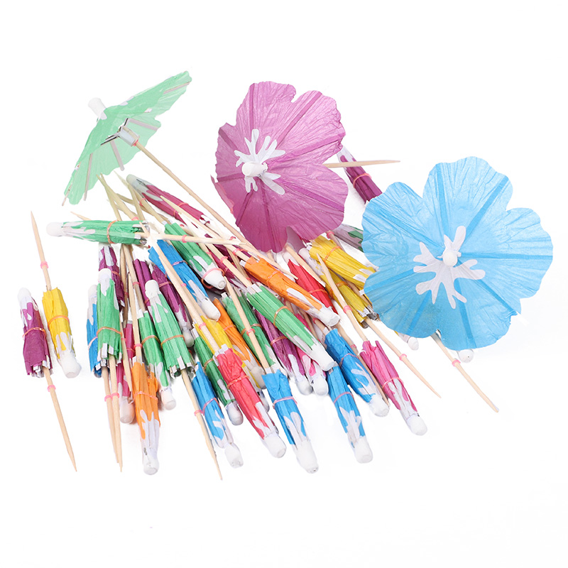 30/50pcs Umbrella Cocktail Pic - Glow In The Dark Party Glasses recension och pris