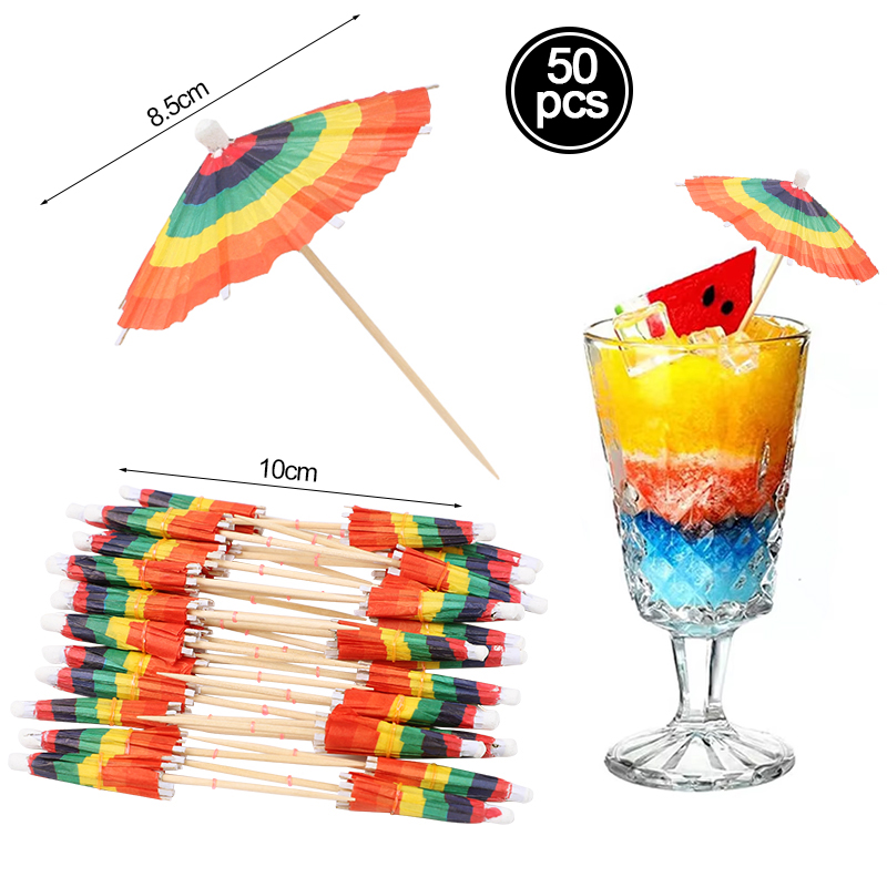 30/50pcs Umbrella Cocktail Pic - Glow In The Dark Party Glasses recension och pris